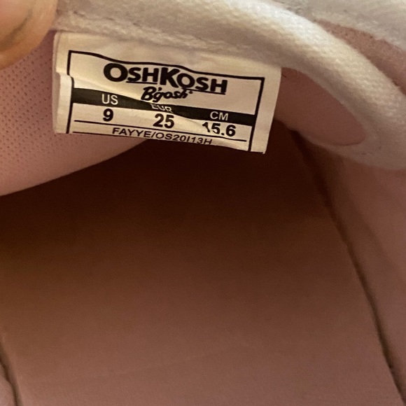 OshKosh white slip on sneakers, toddler size 9 - Picture 2 of 6